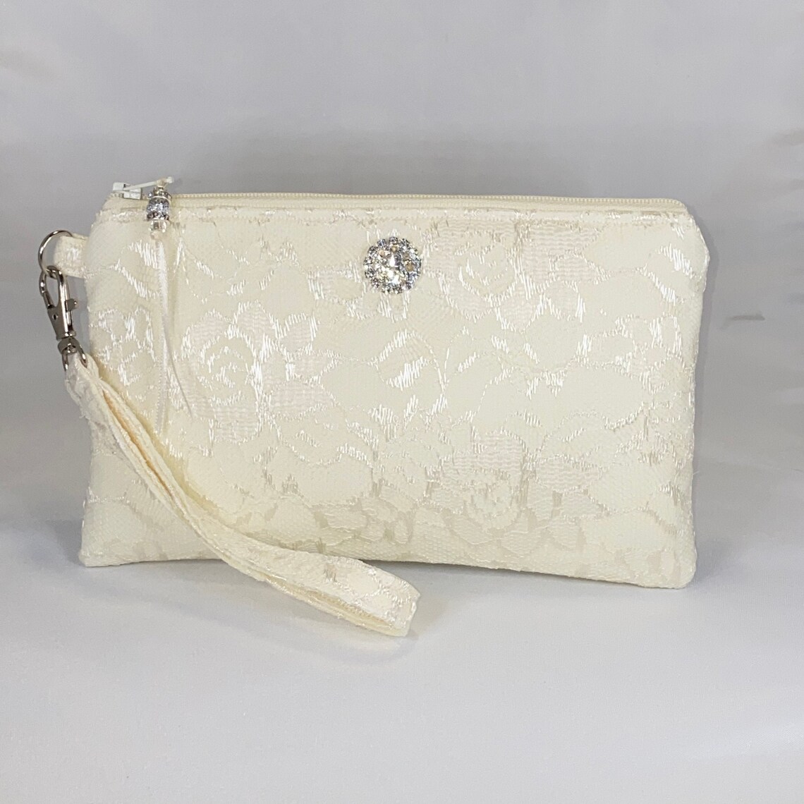 Bridal Ivory Lace Wristlet Purse Clutch for Bride Etsy