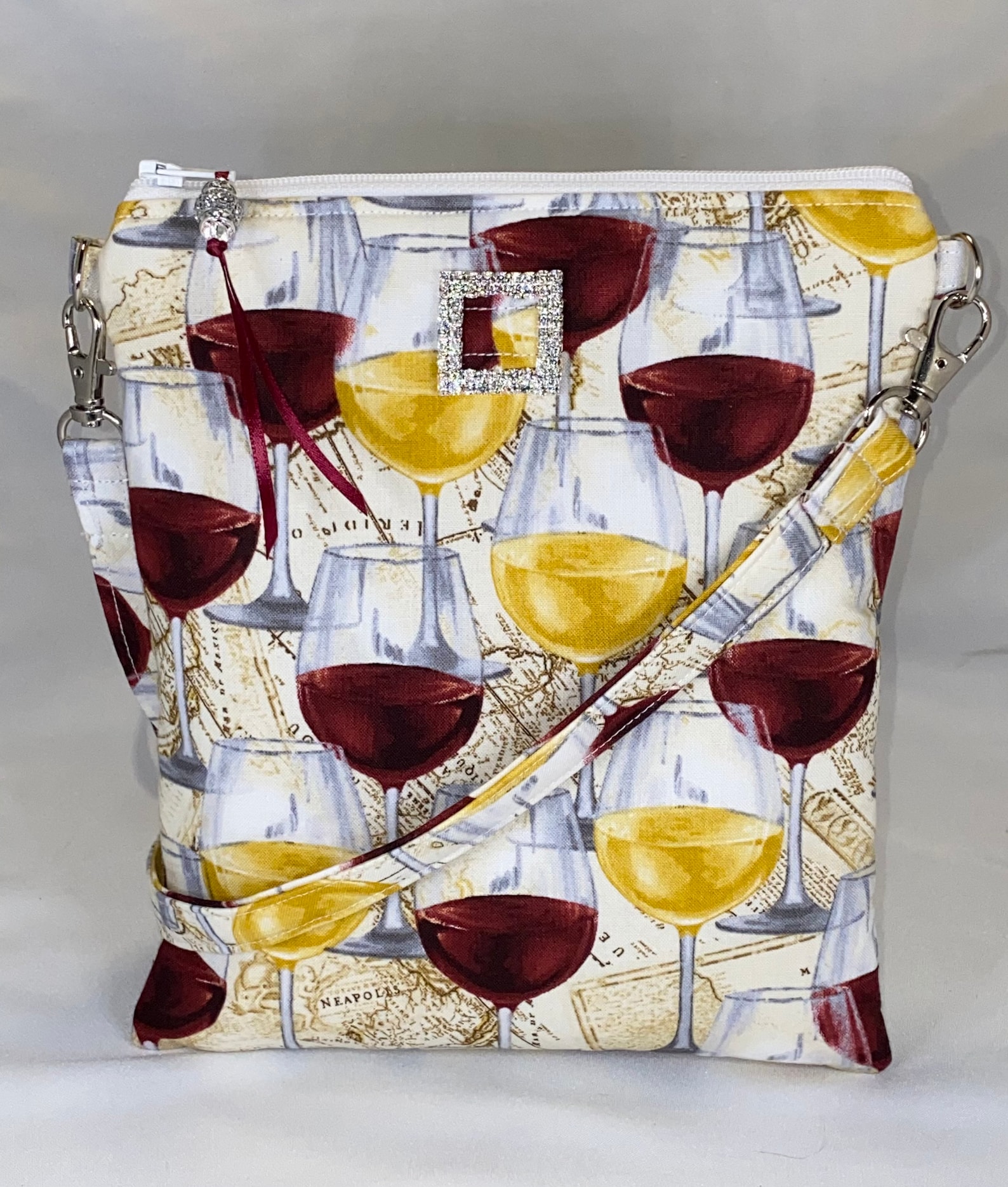 Wine Glasses Crossbody Bag Red Wine White Wine Purse Bag Etsy