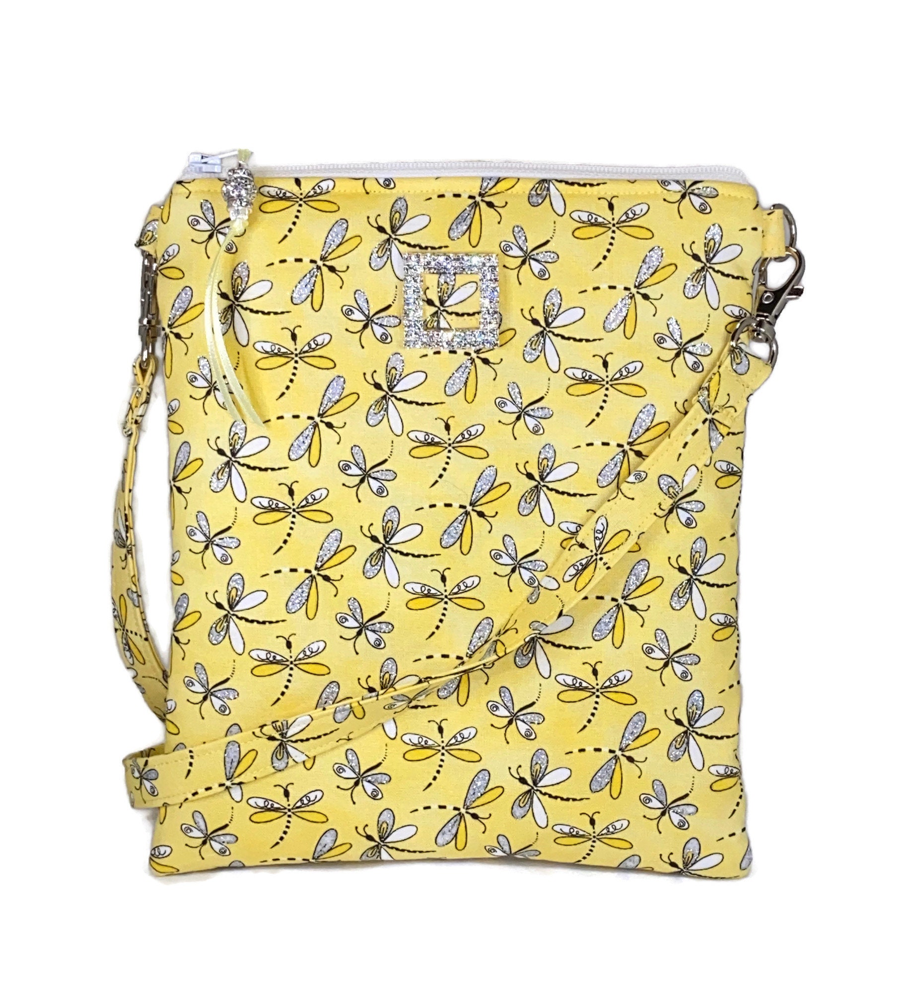 Dragonfly Crossbody Bag Dragonflies Silver Glitter Etsy Singapore