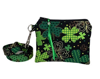 Shamrocks in Us Banner Coin Purse Zip Small Wallet Change Cash Tote for Men & Ladies Simple Style Shamrocks in Us Banner Coin Purse Zip Small Wallet Change Cash Tote for Men & Ladies Simple Style