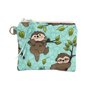 Sloth Coin Purse, Sloth Lover, Animal Coin Purse, Pouch, Neck Wallet, Mini Wallet, Change Purse, Gift For Her