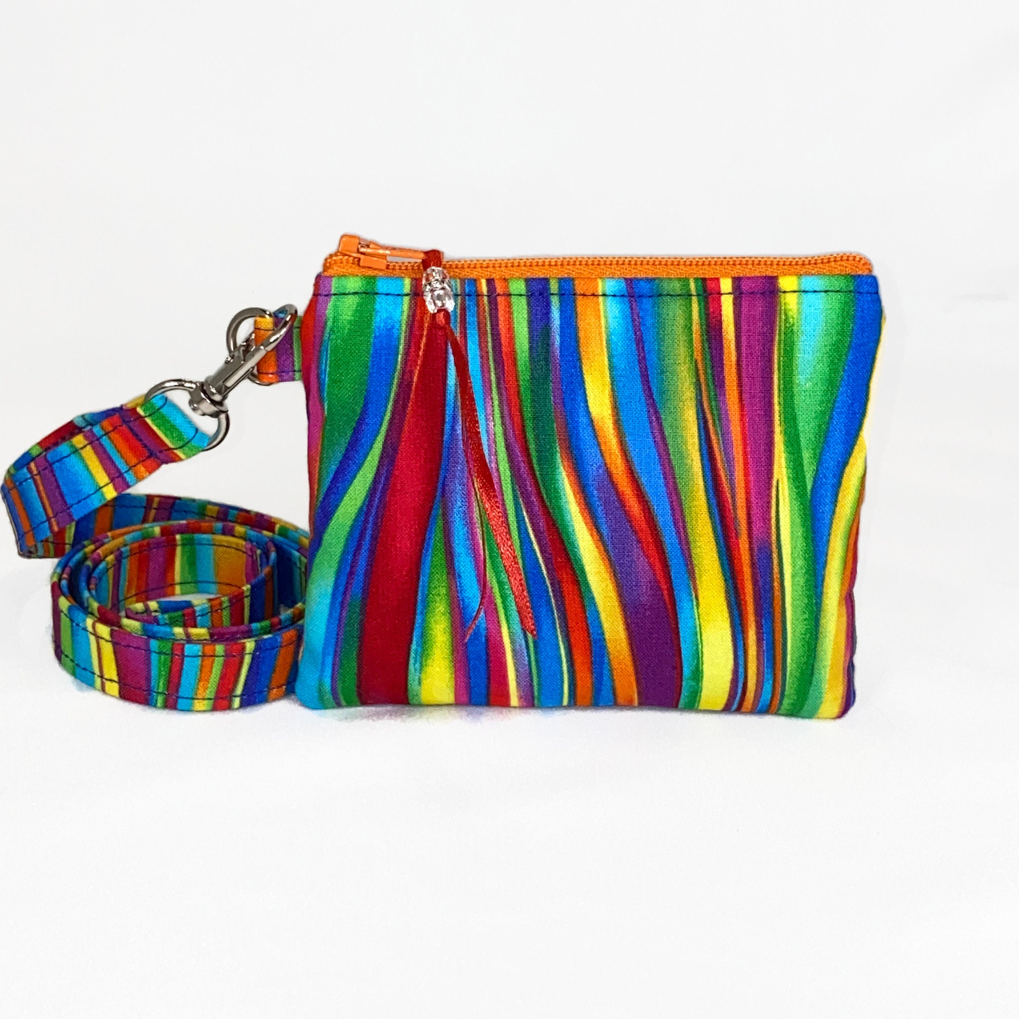 Wavy Rainbow Coin Purse Multicolor Pouch Mini Wallet Etsy