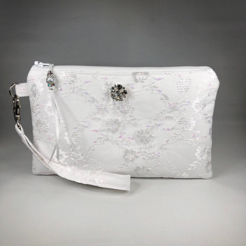 bridal wristlet bag