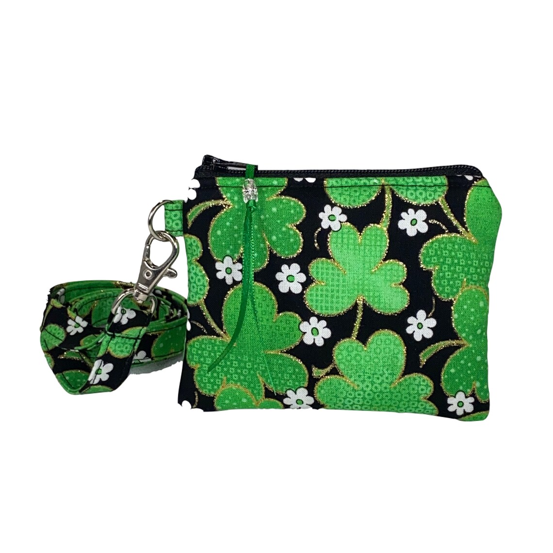 Irish Shamrock Coin Purse St Patrick's Day Gold Glitter Etsy