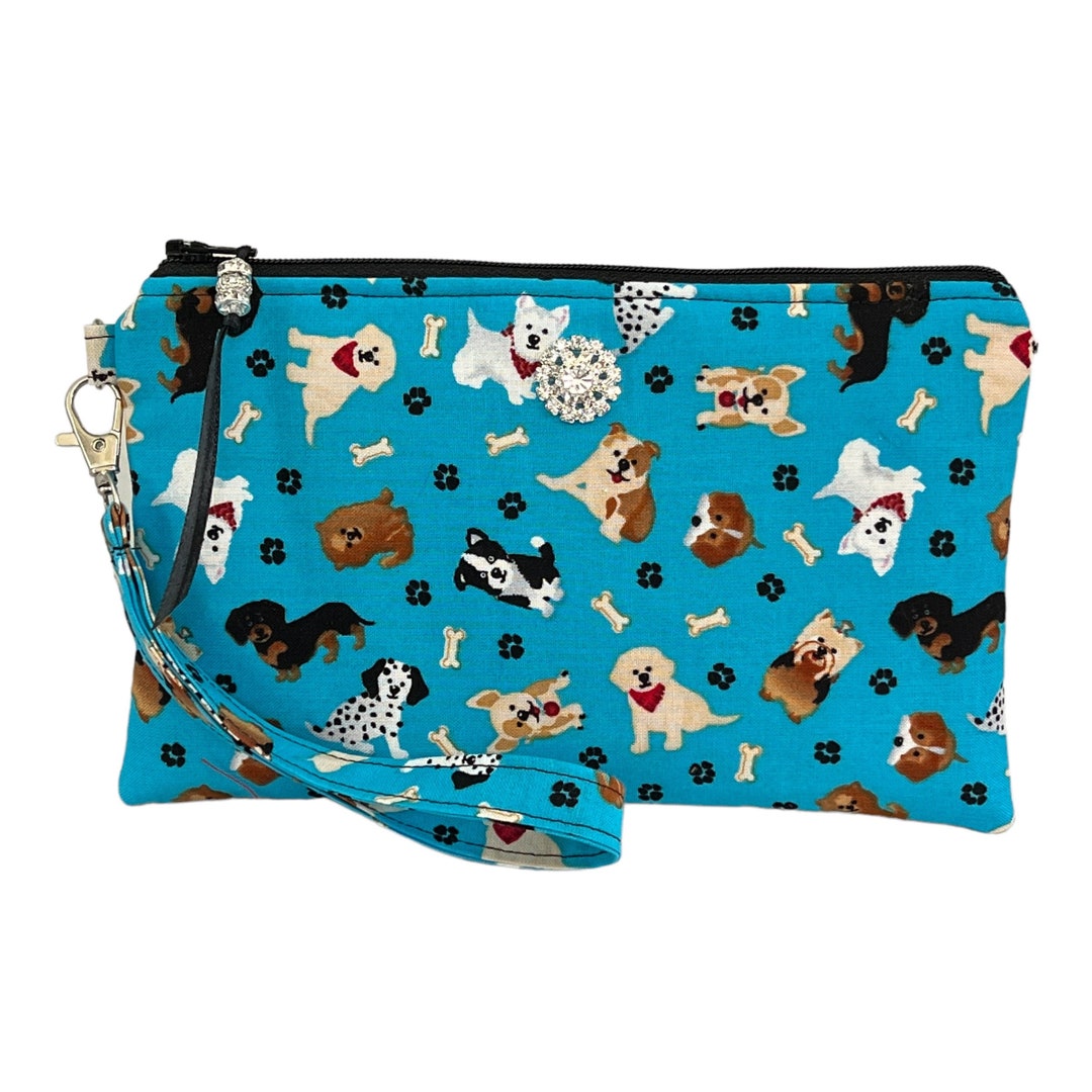 Dog Wristlet Purse Dogs Puppies Dog Lover Rhinestone Etsy