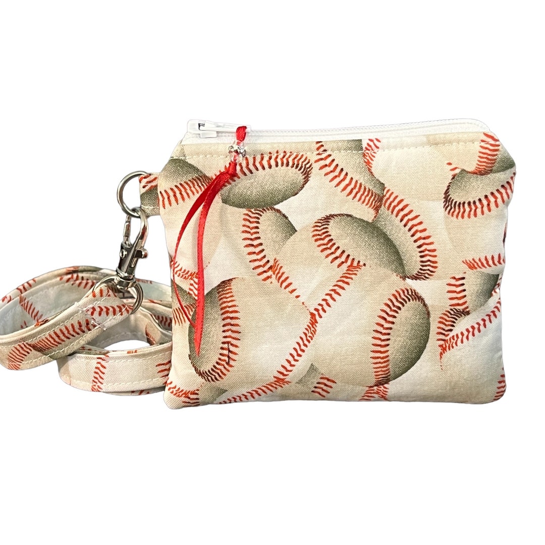 Baseball Coin Purse, Sports Change Purse, Pouch, Neck Wallet, Mini