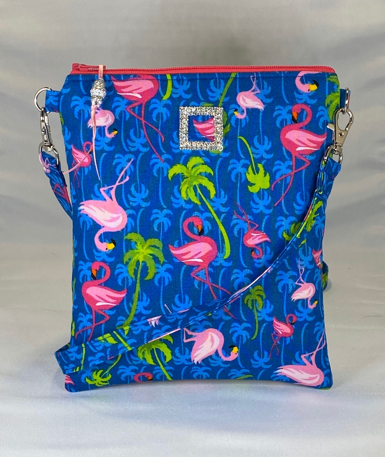 Pink Flamingo Crossbody Bag Beach Pool Cruise Purse Bag Etsy