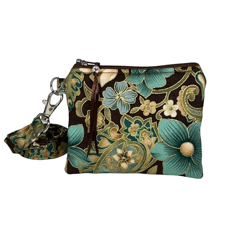 Floral Coin Purse Paisley Gold Glitter Romantic Change - Etsy