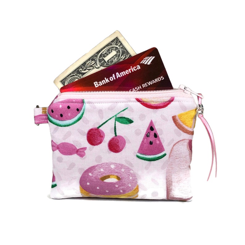 Sweets Coin Purse Pouch Ice Cream Change Purse Sweet Tooth Gift For Her Candy Donut Neck Wallet Optional Lanyard Mini Wallet