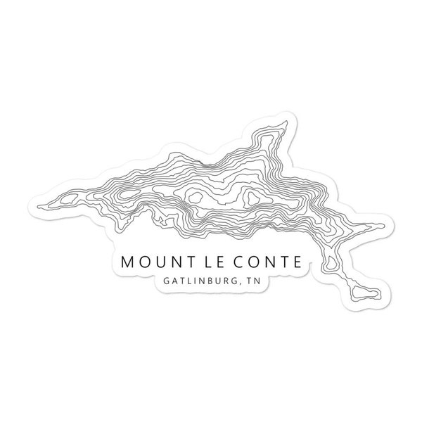 Mt. Le Conte Topographic Sticker