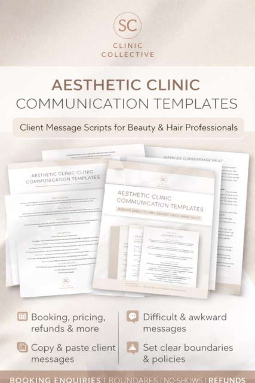 Client Lounge Script Communication Templates | Clients Message Scripts Beauty Hair ...