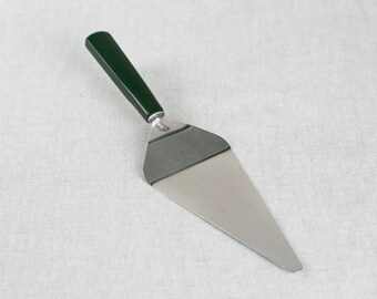 Vintage Cake Lifter Cake Lifter Mid Century Cake Shovel Rustproof Zilveren Cake Shovel Green Olive Green Classic