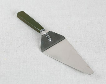 Vintage Cake Lifter Cake Lifter Mid Century Cake Shovel Rustproof Zilveren Cake Shovel Green Olive Green Classic