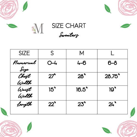 American Apparel Sweater Size Chart