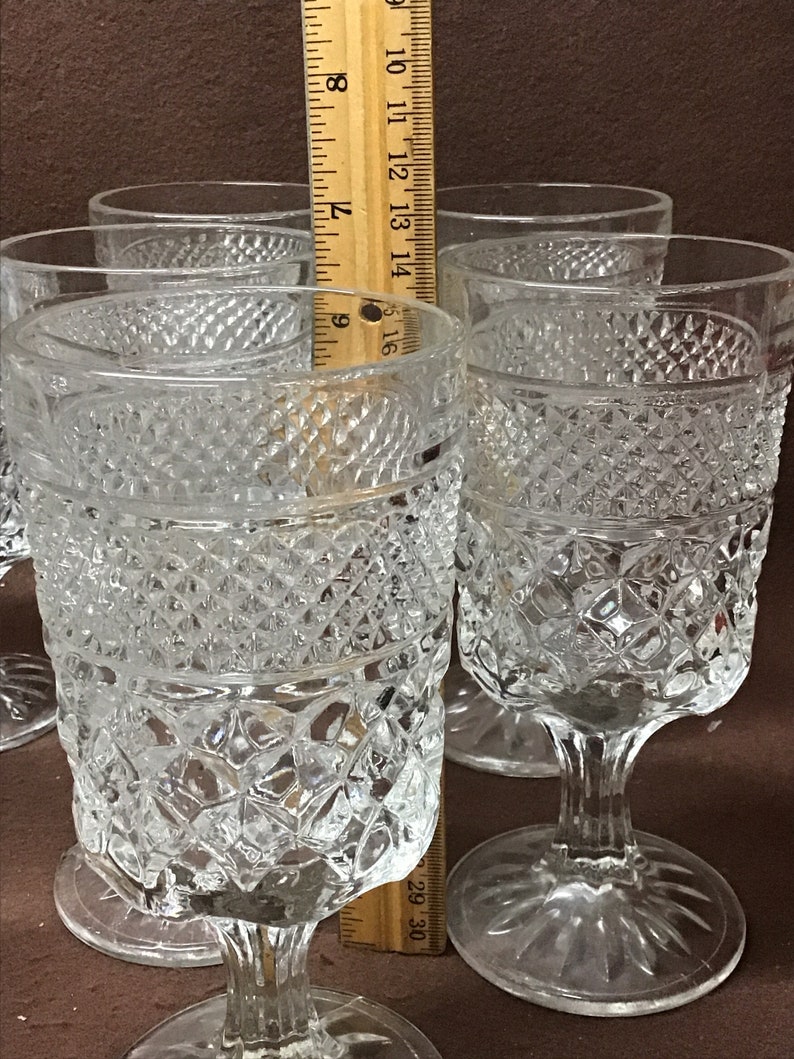 Vintage Anchor Hocking Wexford water juice wine glasses. Etsy