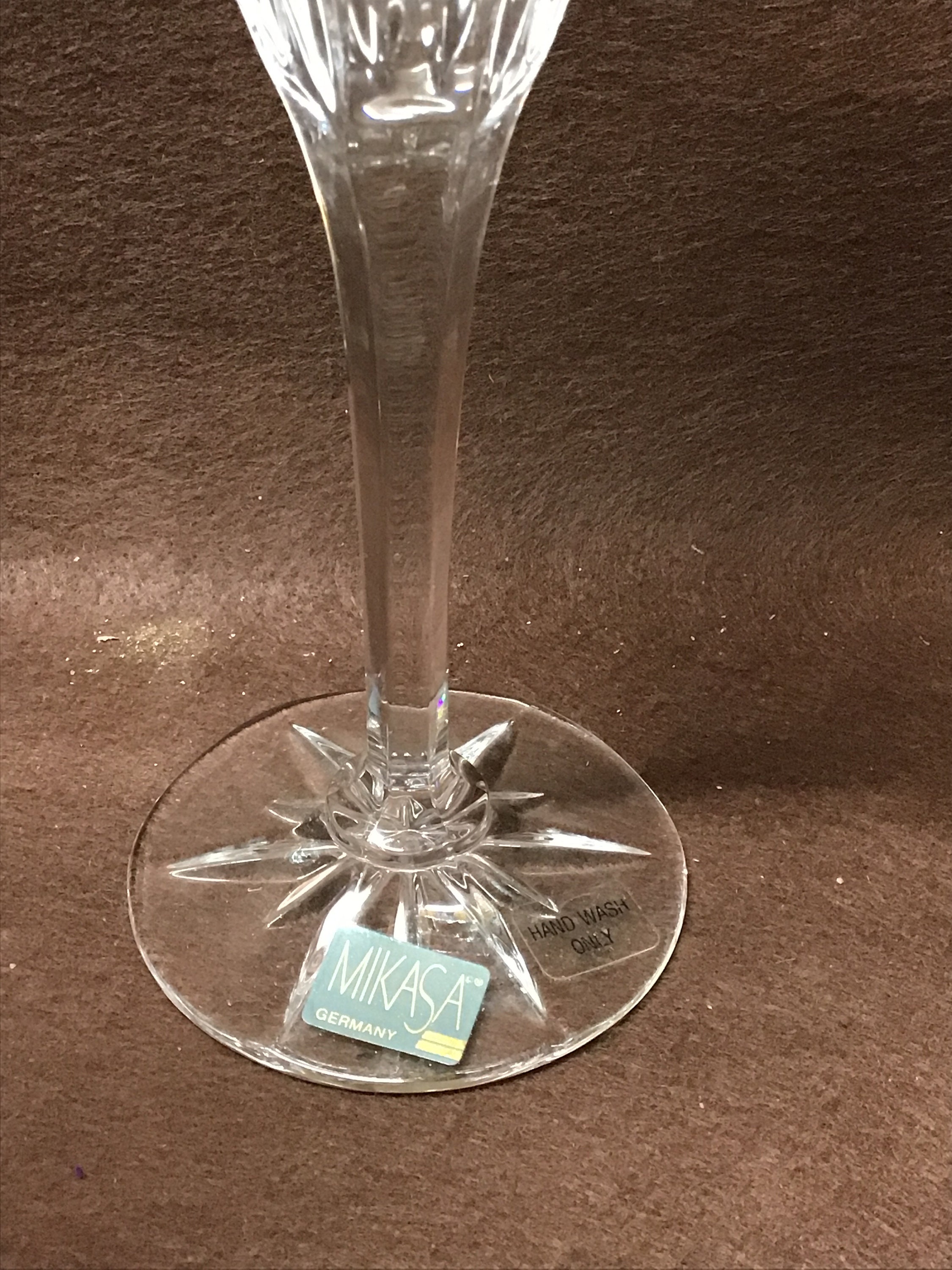 Vintage Mikasa Crystal long stem wine glasses. Germany. Set of Etsy