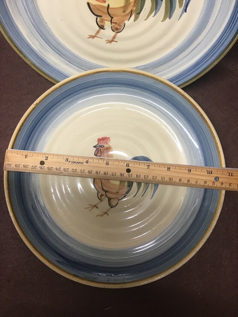 Vintage Gibson Stoneware plates. Royal Rooster design. Set of Etsy