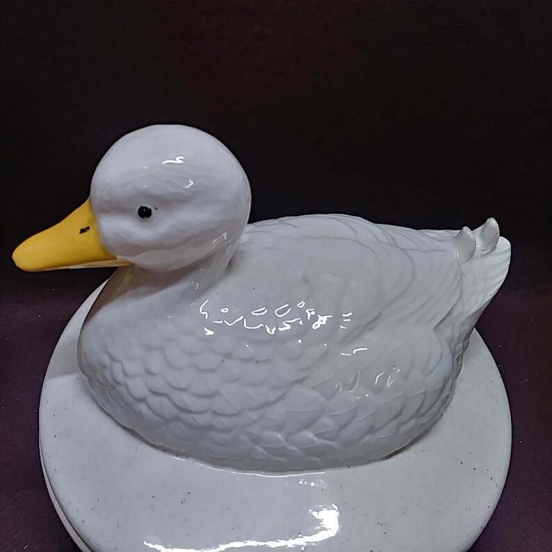 Vintage ceramic duck cookie jar. Biscuit jar | Etsy