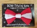 Austria Austrian Flag Dog Bowtie various sizes handmade slide onto collar or harness from BOW-Tiful by Kate 