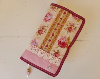 Funda de tela para libros, protector de libros, tamaño de bolsillo, tamaño universal, artesanía francesa, hecho a mano.