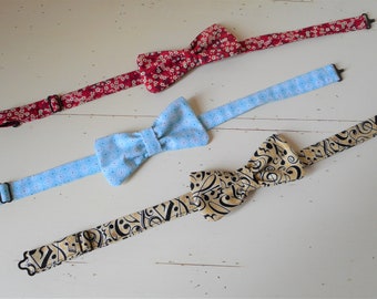 Men's bow tie made of liberty or fancy handmade floral fabric