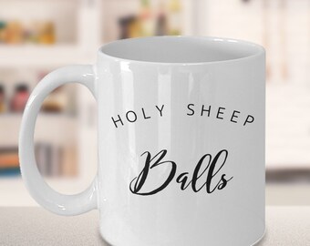 Knitting Mug - Gift For Knitter - Holy Sheep Balls Mug