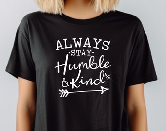 Stay Humble & Kind: Women's Comfort Colors 1717 Tee - Inspiring Message, Soft Cotton Shirt for Empowered Women