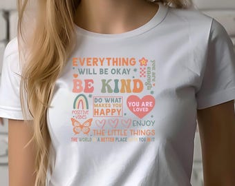 Positive Vibes Graphic Tee, Motivational Affirmations Design