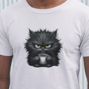 Grumpy Cat Coffee T-Shirt: Funny Cat Lover Tee