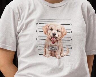 I Steal Hearts Welpen T-Shirt: Entzückendes Hunde Liebhaber T-Shirt