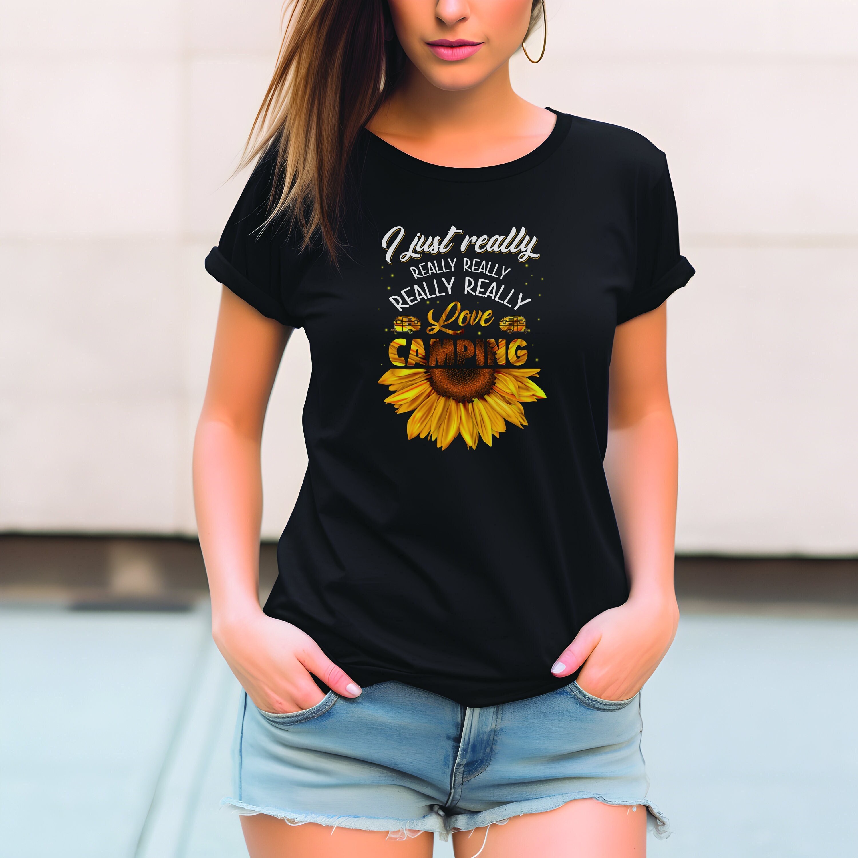 I Just Really Love Camping T-shirt Unisex Camping Love Tee: Premium Bella Canvas 3001 Shirt for Outdoor Enthusiasts
