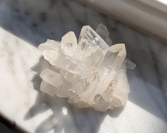 Raw Clear Quartz Cluster – Natural Freestanding Crystal