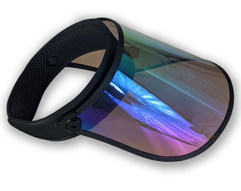 Lavender rainbow face mask sun shield visor pastel Amazon.com: Face_Shield Protector Sun Visor Hat UV  main image 3