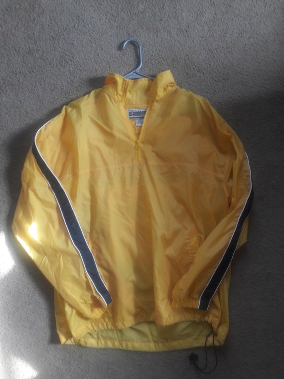 Aeropostale 1/4 Zip Up Yellow/Navy Jacket. Medium.