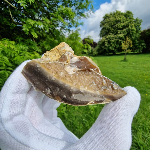 Chalcedony on Flint - Chichester harbour - British minerals - Crystals