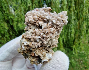 Cerussite on Barite - Brandy Bottle Incline - Minerals - Crystals - British minerals -  Cerussite mineral - Cerussite