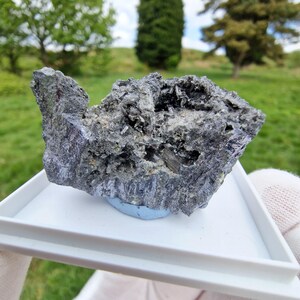 Anglesite in Galena - Coldstones Quarry - Yorkshire minerals - Display minerals - Crystals - Minerals - Rare minerals
