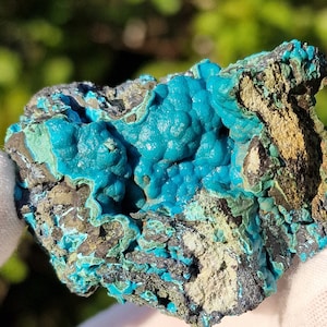 Chrysocolla on matrix - Star of the Congo Mine - African minerals - Minerals - Crystals - Rare minerals - Crystal gifts - Geology gifts