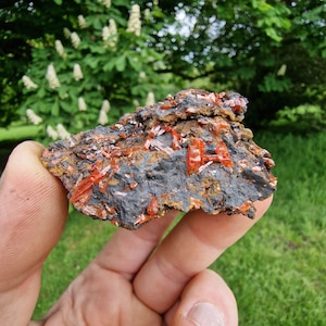 Crocoite - Red Lead Mine - Crocoite mineral - Australia Minerals -  Minerals - Rare minerals - Healing crystals - crystals