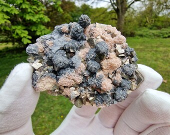 Rhodochrosite, arsénopyrite et boulangérite - Mine de Trepča Stan Terg - Cristaux - Minéraux - Minéraux fins - Minéraux européens