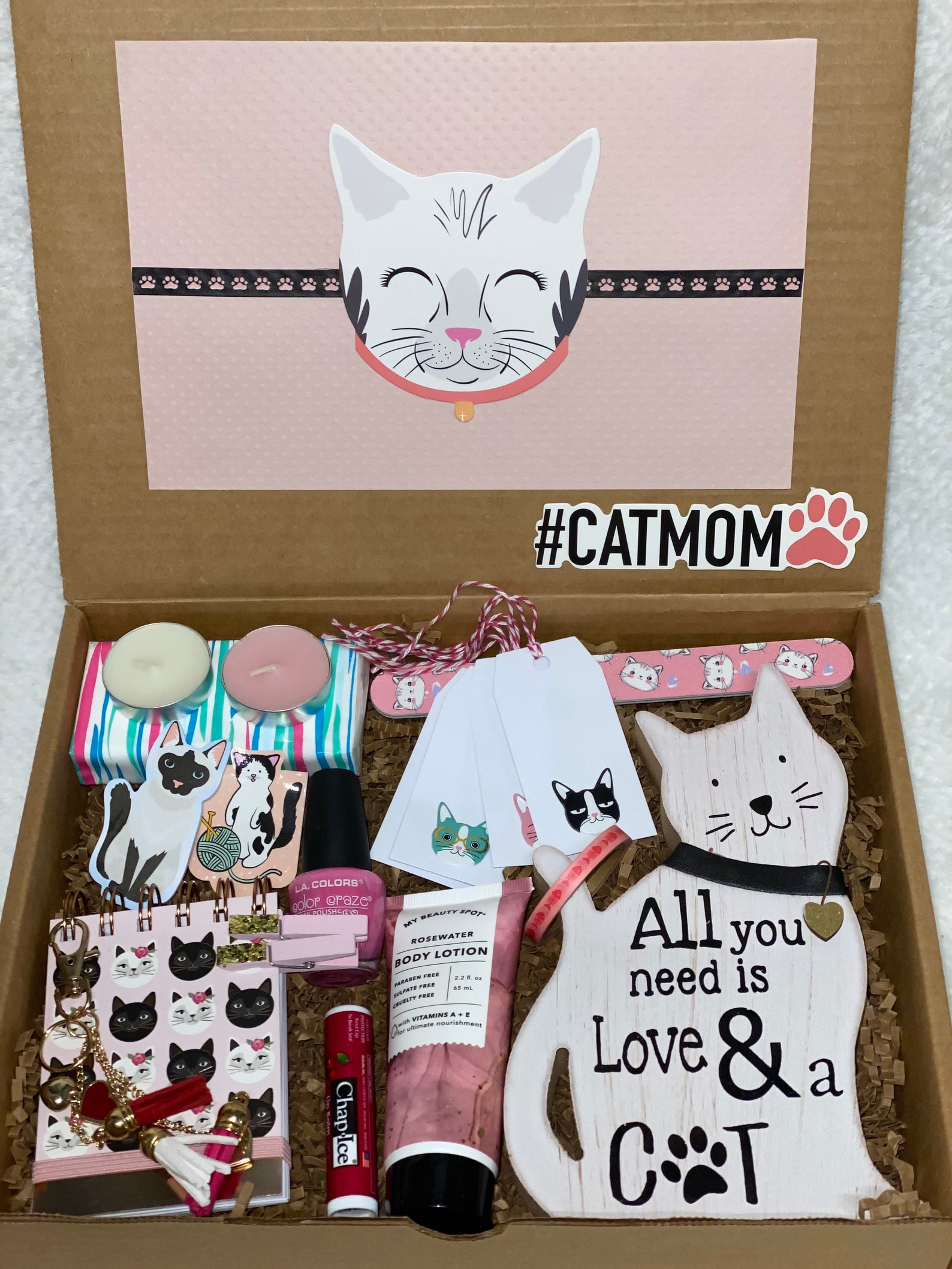 FREE SHIPPING Cat Mom Cat Gift Box Cat Lover Gift Box Pet
