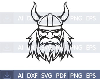 Instant download Viking files Viking head SVG PNG DXF formats Viking hat clipart Helmet svg Viking mascot Vikings graphic Customized gifts