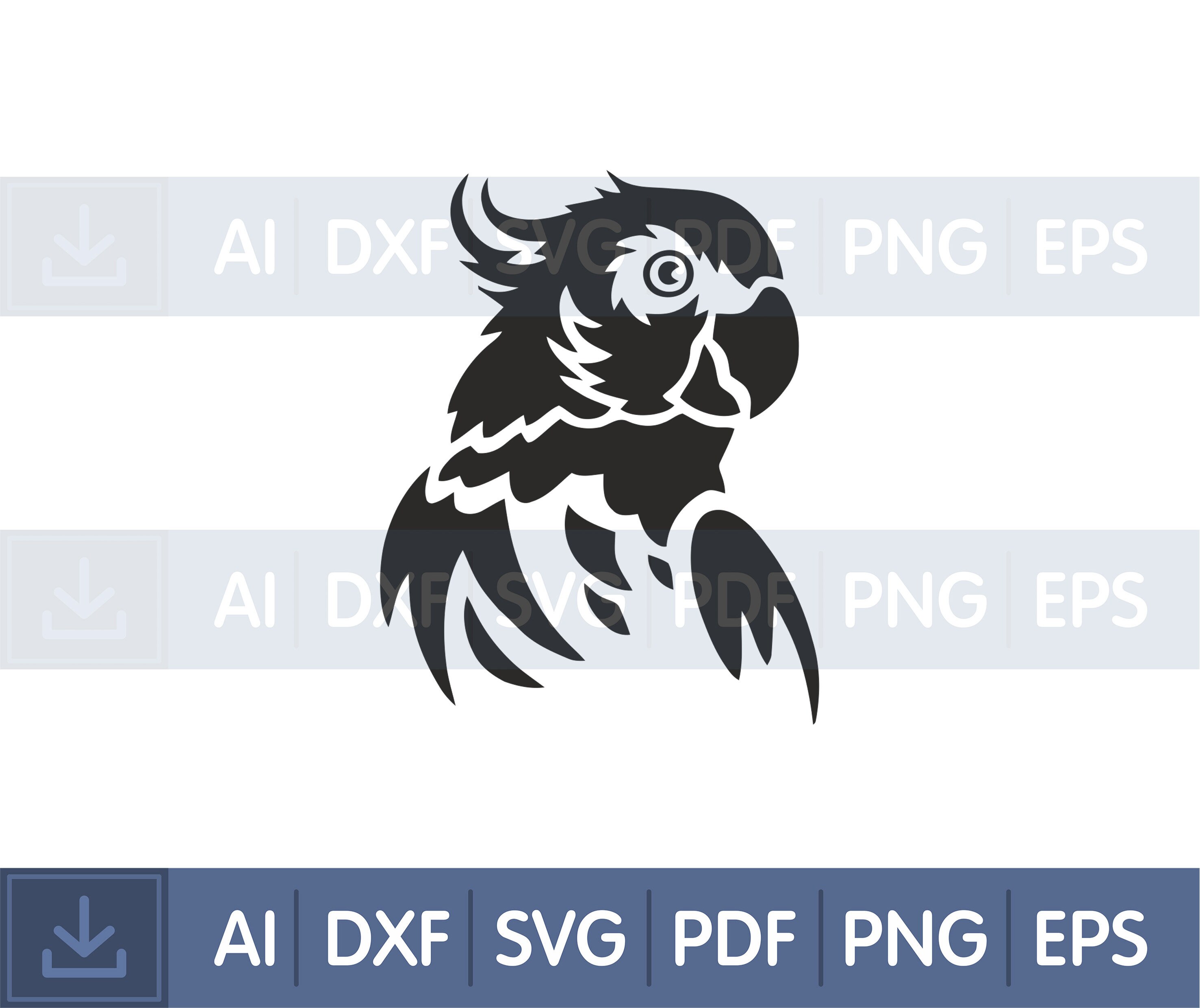 Inatant download Parrot print Birds clipart Animals elements ai Simulators items Wall decoration Parrot files Download set File program