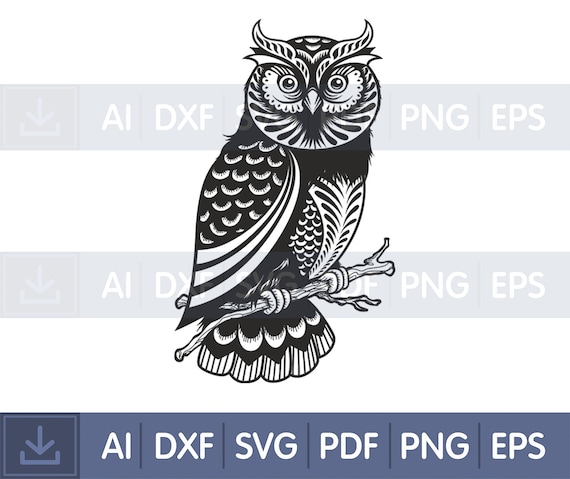 Owl file Digital files Owl svg Owl png Owl dxf Owl wall decals Download owl ai Room stickers Childrens wall decals Wall art designs Lady art