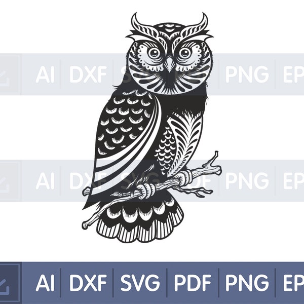 Owl file Digital files Owl svg Owl png Owl dxf Owl wall decals Download owl ai Room stickers Childrens wall decals Wall art designs Lady art