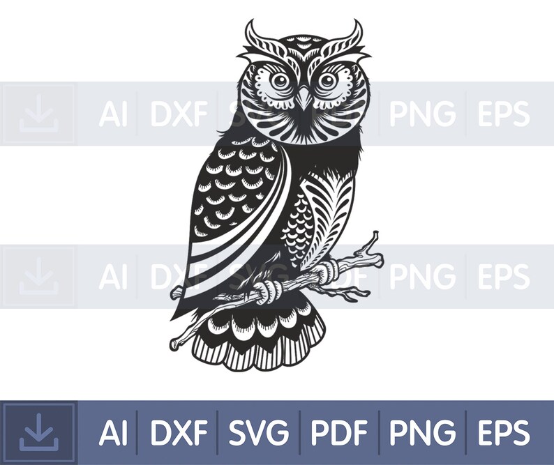 Owl File Digital Files Owl Svg Owl Png Owl Dxf Owl Wall Decals Etsy