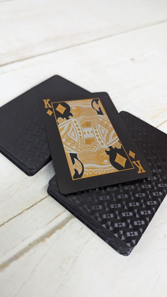 Waterproof Black Cards Playing Cards Poker Cards Cards Plastic