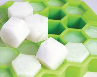Creative 37 Cavity honeycomb ice cube Maker reusable Trays silicone Ice Cube Mold BPA Free Ice Mould with removable lids