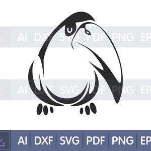 Silhouette or cricut Tucan files Toucan parrot svg Tropical cutting file Toucan clipart Bird dxf Toucan cut file Toucan dxf Large canvas art