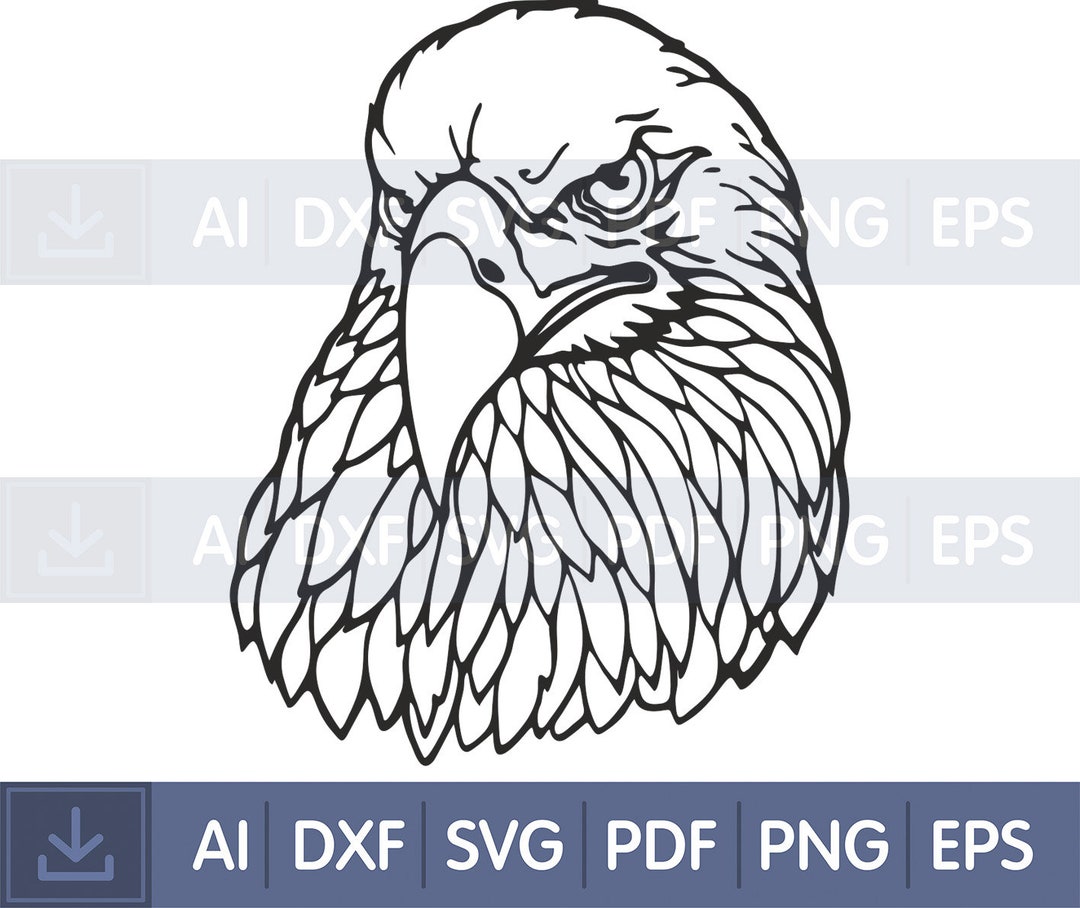 Instant Download Eagle File Eagle Svg American Bird Head Eagle File ...
